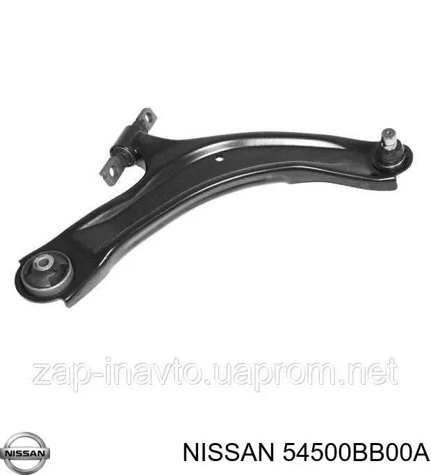 Comprar 54500BB00A Nissan/Infiniti Brazo inferior derecho de la suspensión delantera