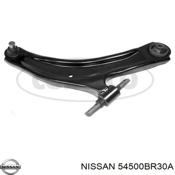 54500BR30A Nissan barra oscilante, suspensión de ruedas delantera, inferior derecha