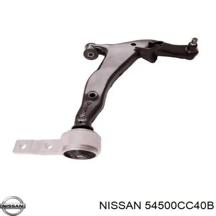 54500CC40B Nissan barra oscilante, suspensión de ruedas delantera, inferior derecha