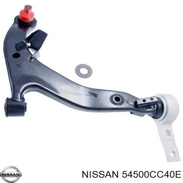 54500CC40E Nissan barra oscilante, suspensión de ruedas delantera, inferior derecha