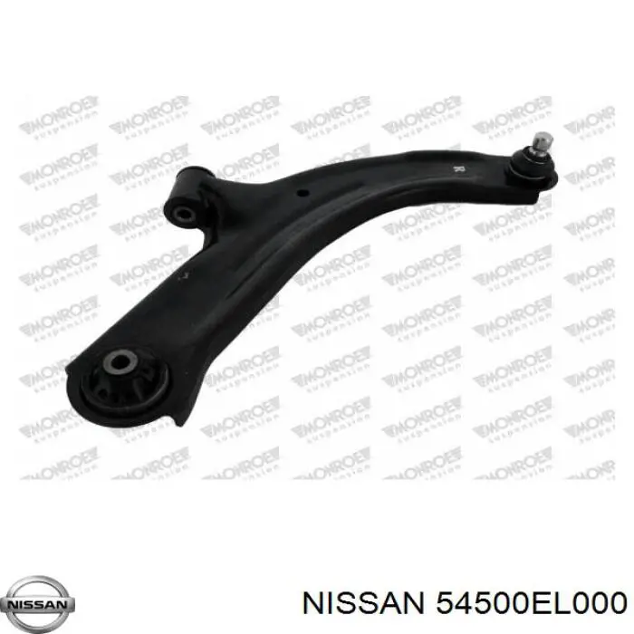Comprar 54500EL000 Nissan/Infiniti Brazo inferior derecho de la suspensión delantera