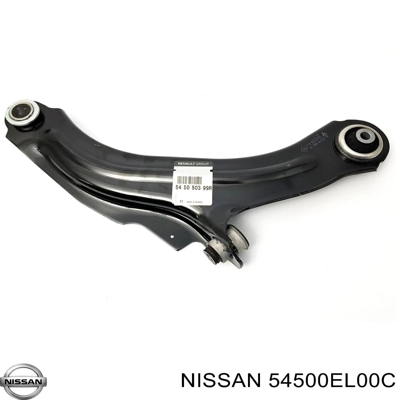 54500EL00C Nissan barra oscilante, suspensión de ruedas delantera, inferior derecha