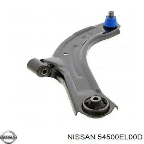 54500EL00D Nissan barra oscilante, suspensión de ruedas delantera, inferior derecha