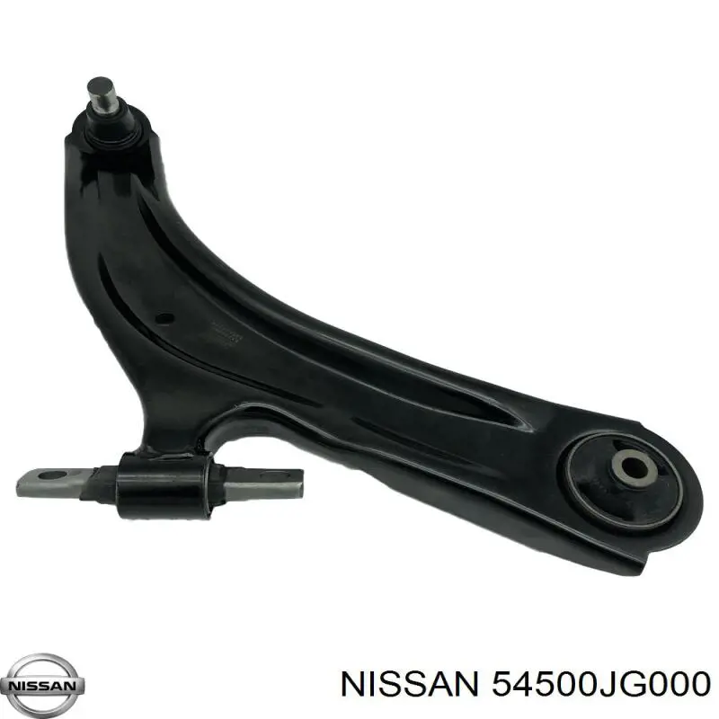 54500JG000 Nissan barra oscilante, suspensión de ruedas delantera, inferior derecha