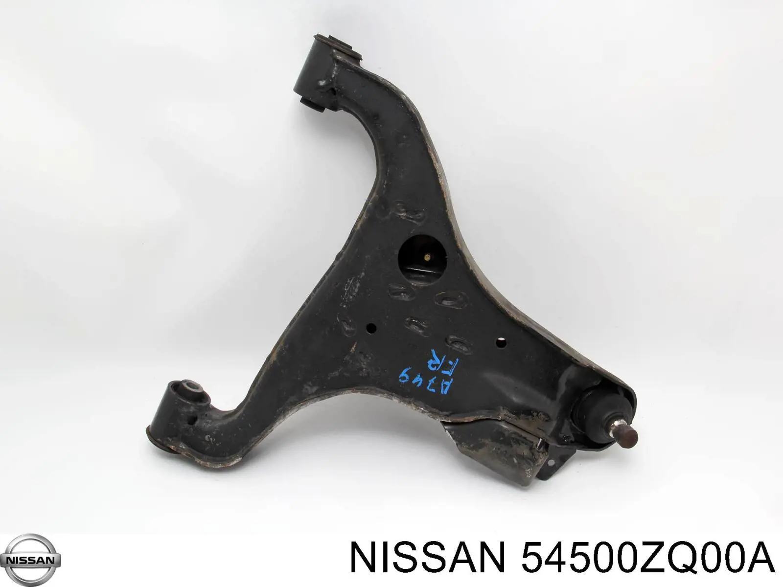 54500ZQ00A Nissan barra oscilante, suspensión de ruedas delantera, inferior derecha