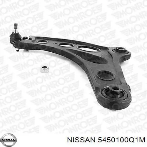 5450100Q1M Nissan barra oscilante, suspensión de ruedas delantera, inferior izquierda