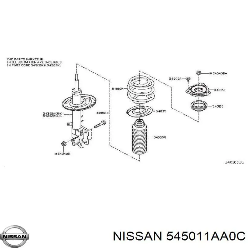Comprar 545011AA0C Nissan/Infiniti Brazo inferior izquierdo de la suspensión delantera