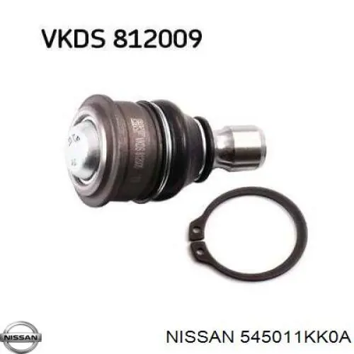 545011KK0A Nissan barra oscilante, suspensión de ruedas delantera, inferior izquierda