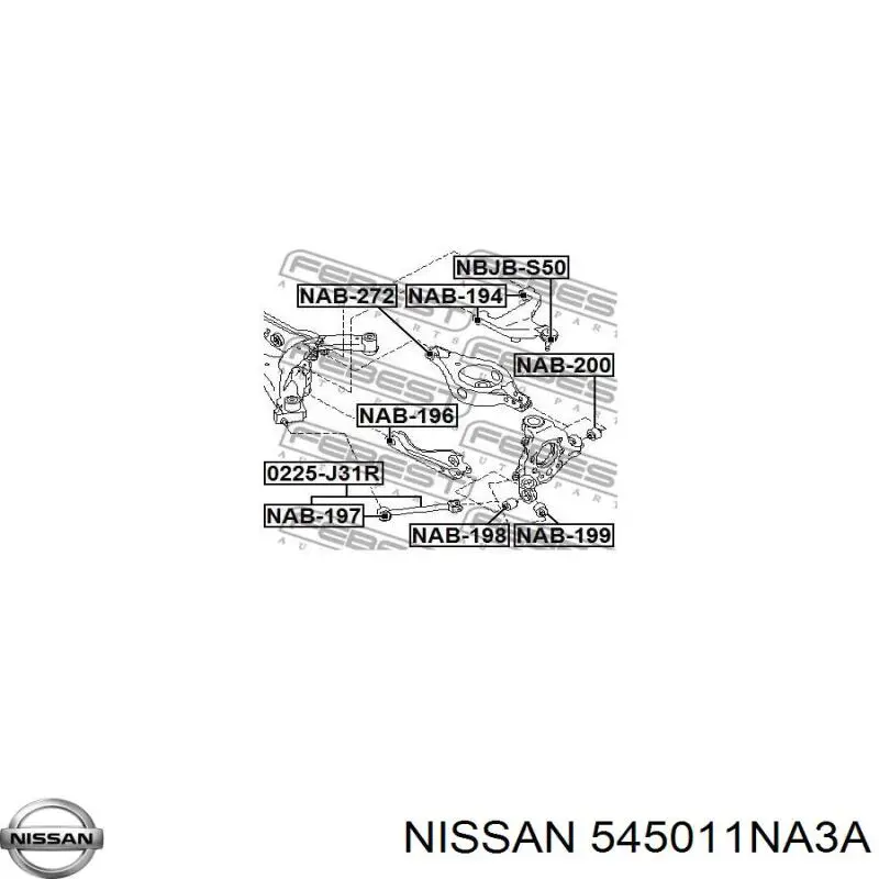 Brazo inferior izquierdo de la suspensión delantera Nissan/Infiniti 545011NA3A precio, desde 357,21 EUR
