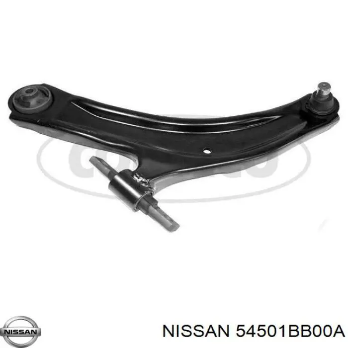 54501BB00A Nissan barra oscilante, suspensión de ruedas delantera, inferior izquierda