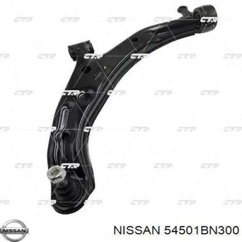 54501BN300 Nissan barra oscilante, suspensión de ruedas delantera, inferior izquierda