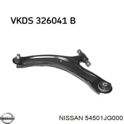 Brazo inferior izquierdo de la suspensión delantera Nissan/Infiniti 54501JG000 precio, desde 58,08 EUR