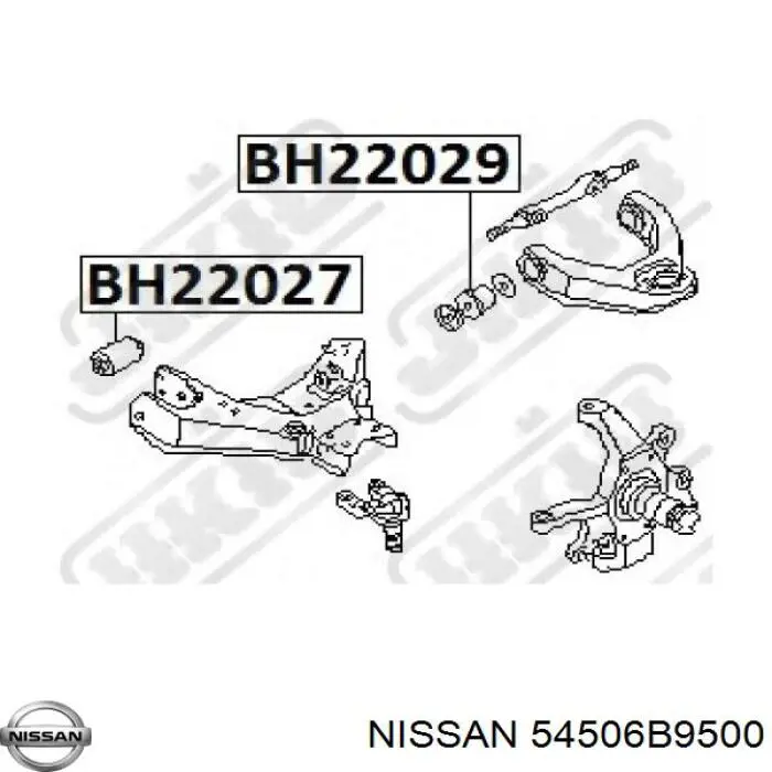 Buje del brazo de suspensión delantero superior Nissan/Infiniti 54506B9500 precio, desde 5,07 EUR