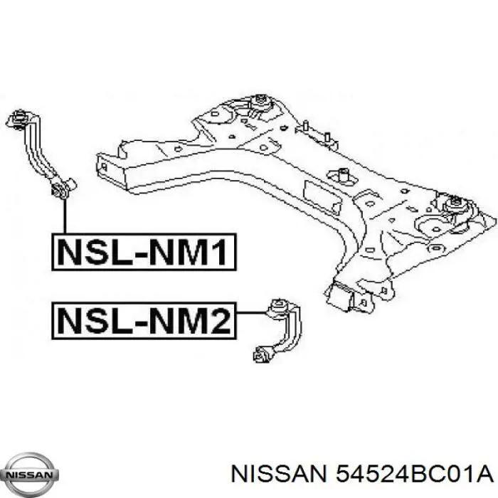 54524BC01A Nissan soporte de viga delantero