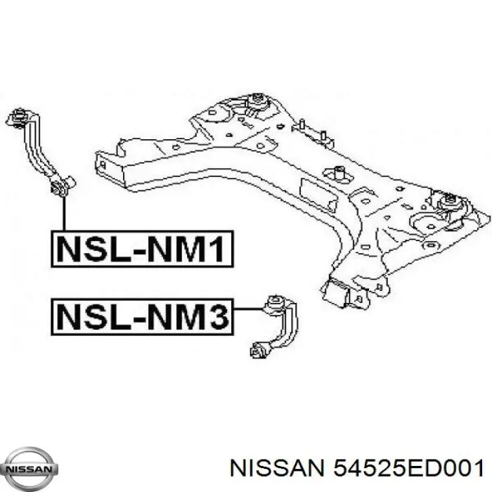 54525ED001 Nissan soporte de viga delantero