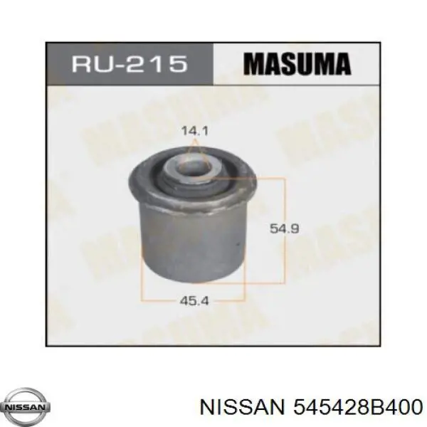 545428B400 Nissan silentblock de brazo de suspensión delantero superior