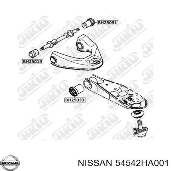 54542HA001 Nissan silentblock de brazo de suspensión delantero superior