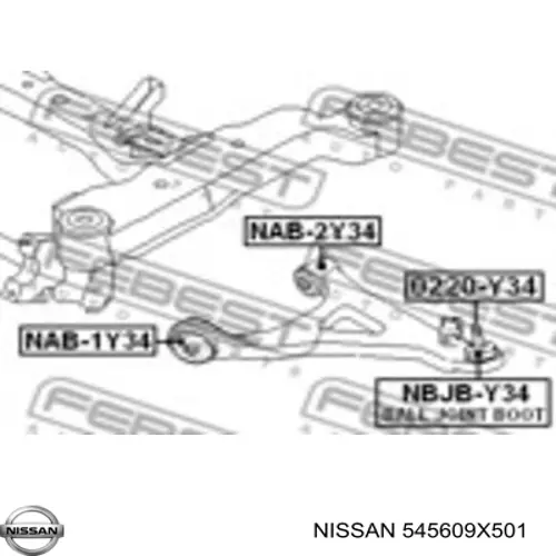 Silentblock de brazo de suspensión Nissan/Infiniti 545609X501 precio, desde 9,41 EUR