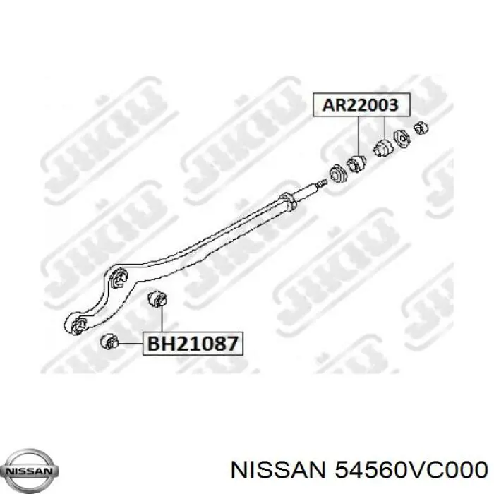 54560VC000 Nissan silentblock de suspensión delantero inferior