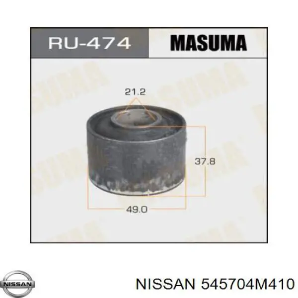 545704M410 Nissan silentblock de suspensión delantero inferior