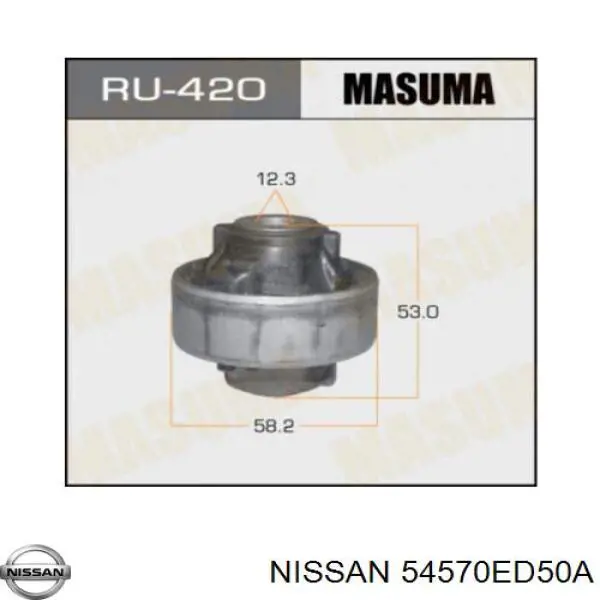 54570-ED50A Nissan silentblock de suspensión delantero inferior