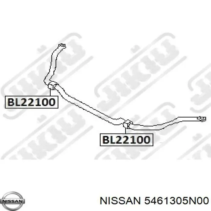 5461305N00 Nissan casquillo de barra estabilizadora delantera