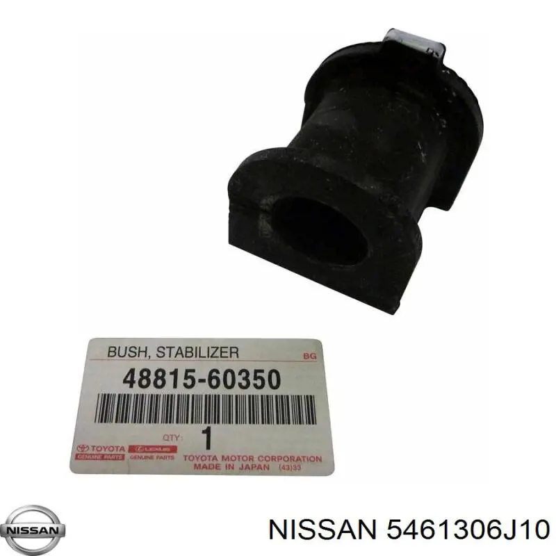 5461306J10 Nissan casquillo de barra estabilizadora trasera