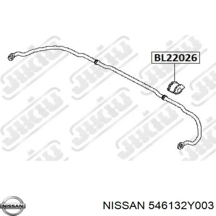 Buje de barra estabilizadora delantera Nissan/Infiniti 546132Y003 precio, desde 2,98 EUR