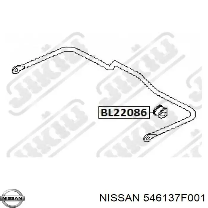 546137F001 Nissan casquillo de barra estabilizadora trasera