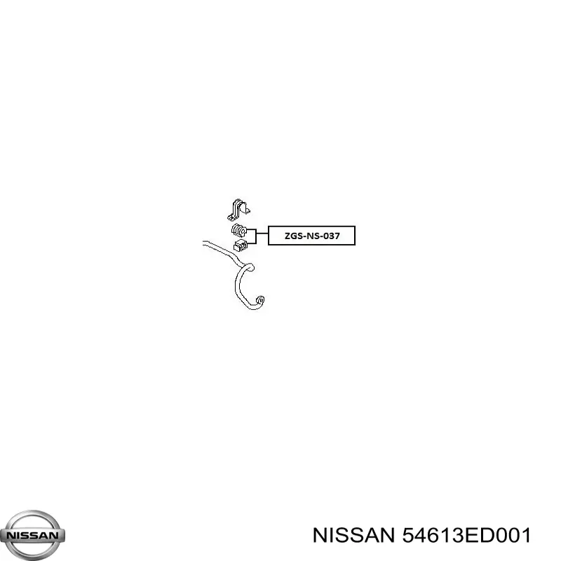 Buje de barra estabilizadora delantera 54613ED001 Nissan/Infiniti