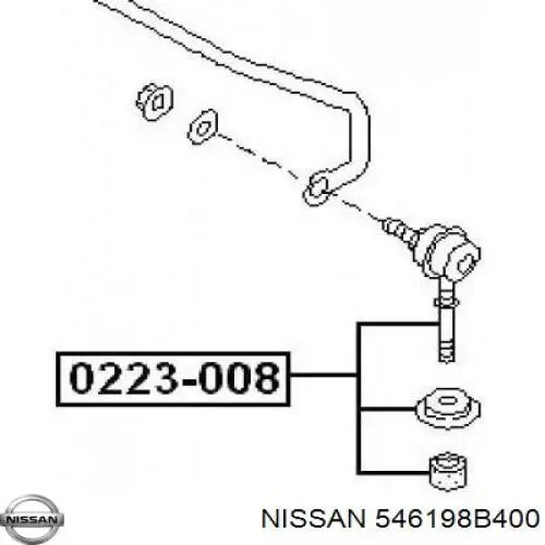 S41A34710 Mazda Casquillo de bieleta estabilizadora delantera