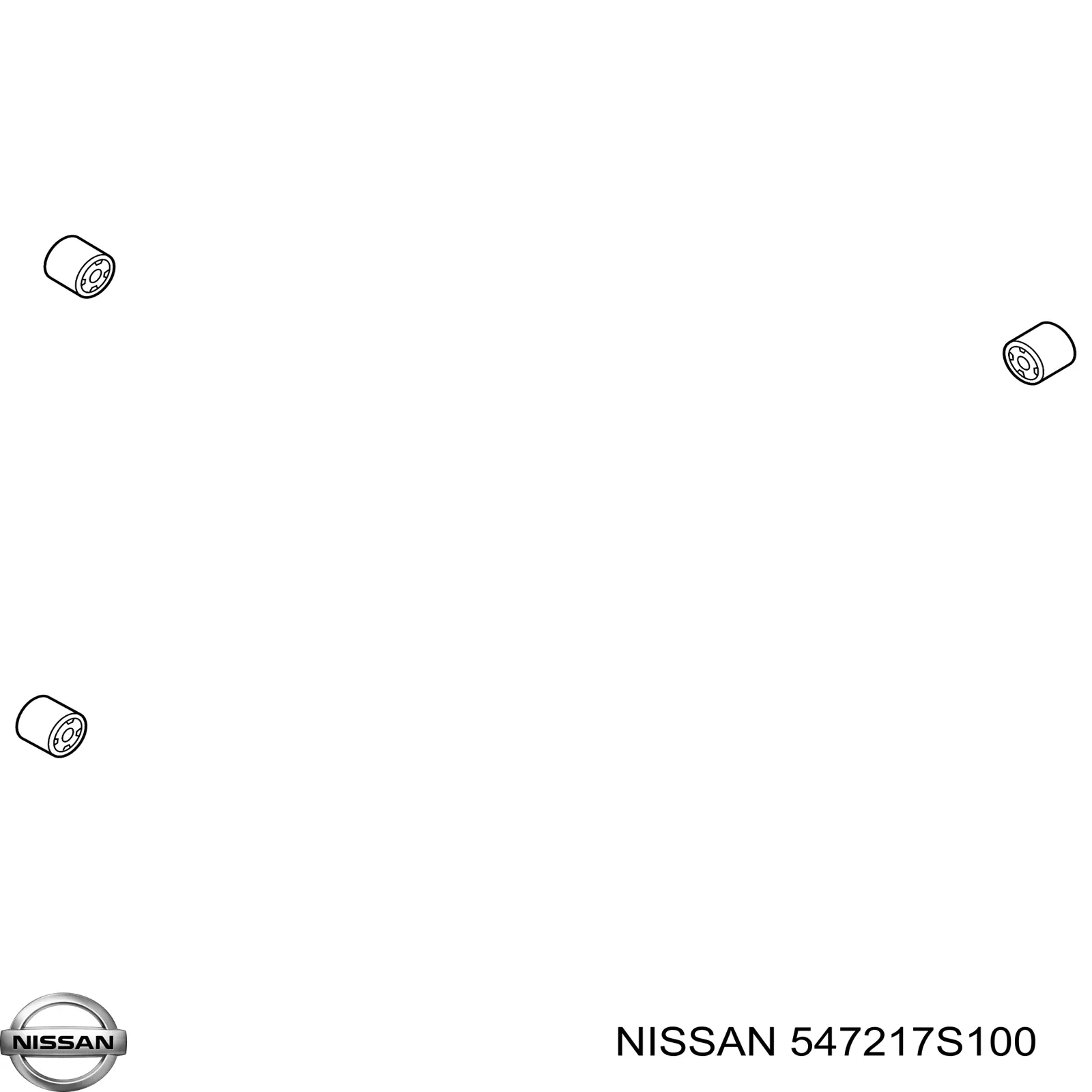 Comprar 547217S100 Nissan/Infiniti Buje de la traviesa de montaje del diferencial delantero delantero