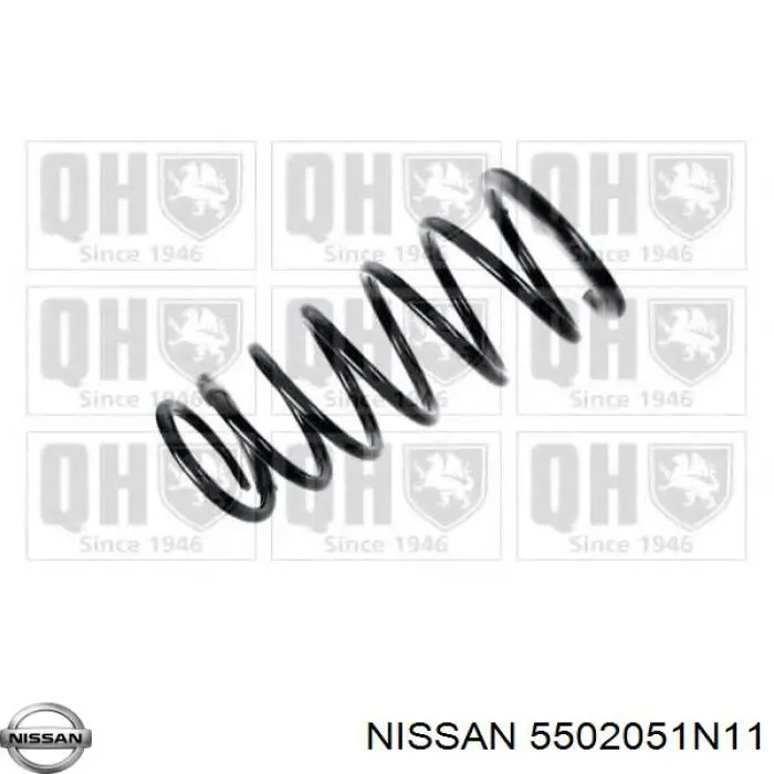 5502051N11 Nissan muelle de suspensión eje trasero