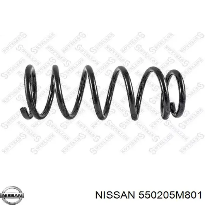 550205M801 Nissan muelle de suspensión eje trasero