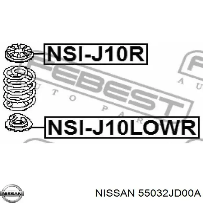 Aislador de resorte trasero inferior de goma Nissan/Infiniti 55032JD00A precio, desde 12,13 EUR