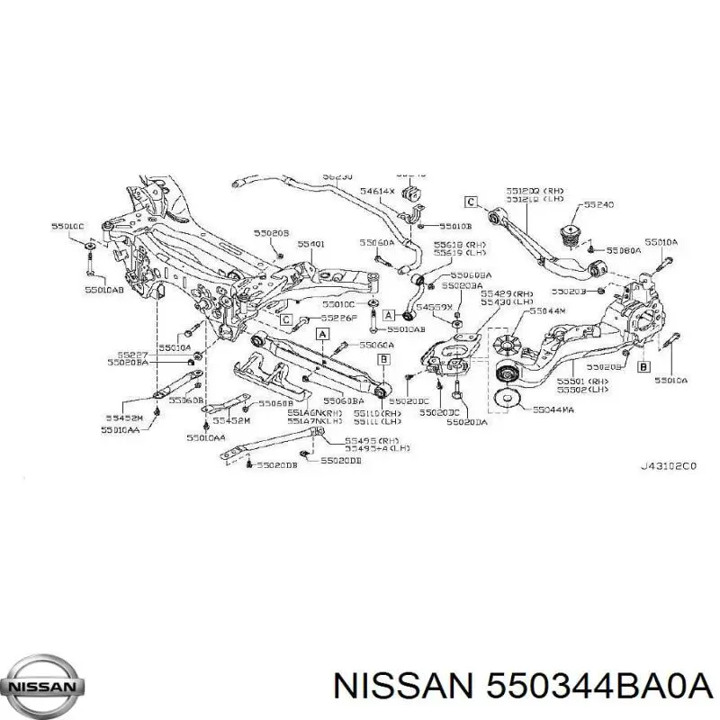 Nissan/Infiniti 550344BA0A precio, desde 22,78 EUR