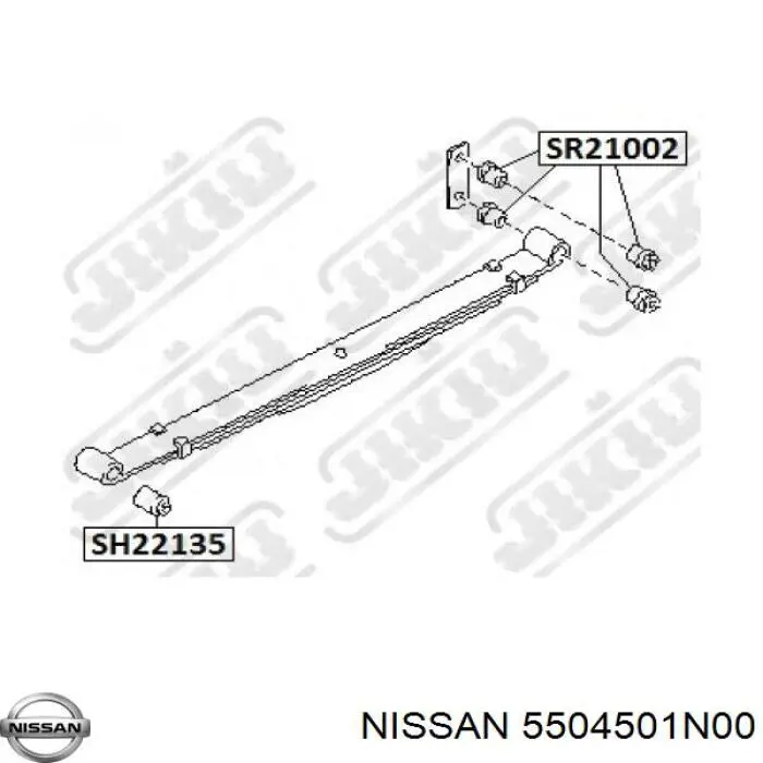 NMS2026 NIPPON MOTORS silentblock trasero de ballesta trasera