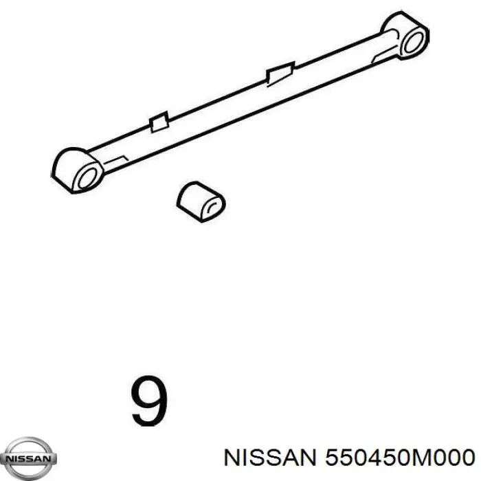 550450M000 Nissan suspensión, cuerpo del eje trasero