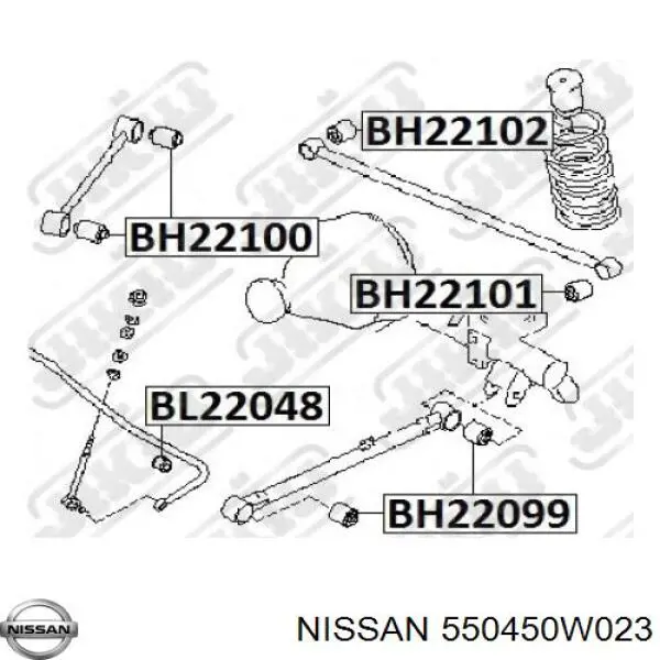 550450W023 Nissan/Infiniti Buje delantero del brazo longitudinal trasero