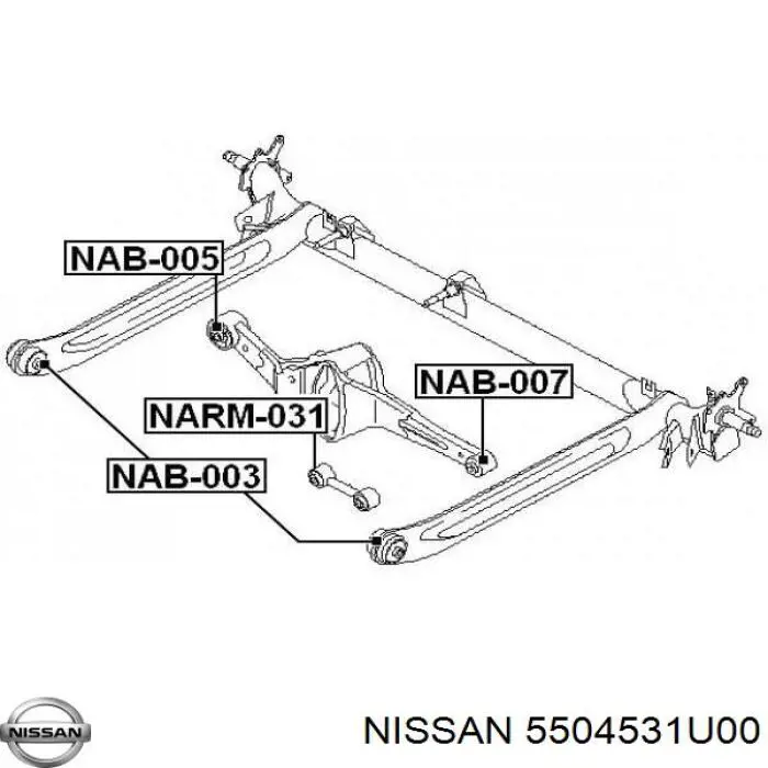 Silentblock del subchasis trasero Nissan/Infiniti 5504531U00 precio, desde 8,67 EUR