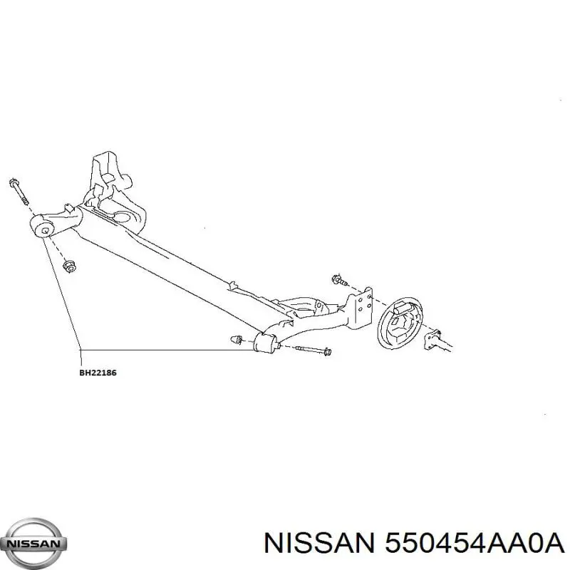 550454AA0A Nissan/Infiniti Silentblock del puente trasero