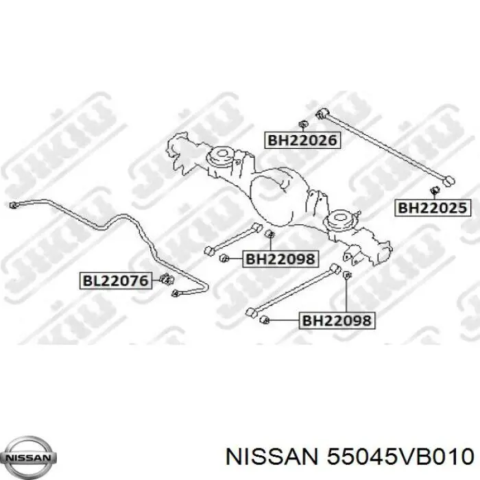 Comprar 55045VB010 Nissan/Infiniti Buje del brazo longitudinal inferior trasero