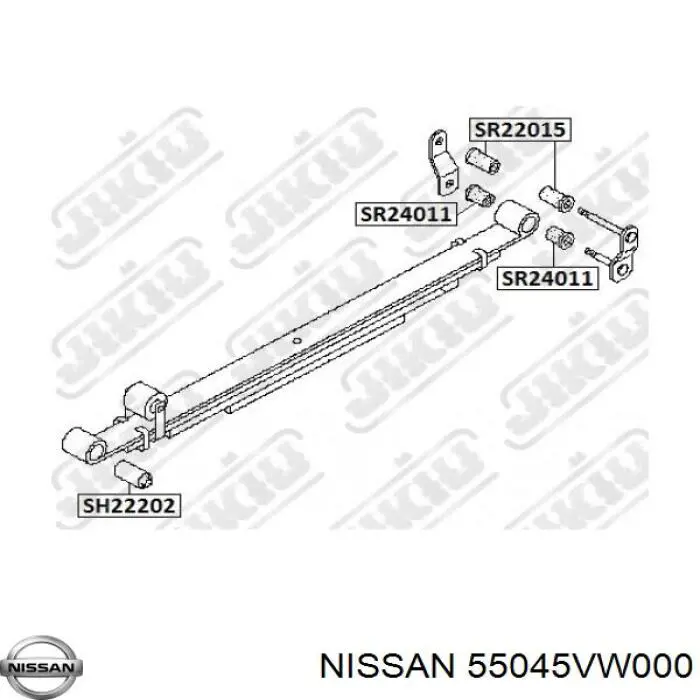 55045VW000 Nissan silentblock delantero de ballesta delantera