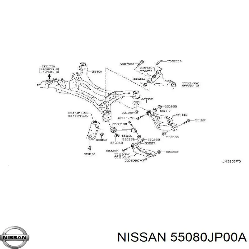  Nissan/Infiniti 55080JP00A precio, desde 31,39 EUR