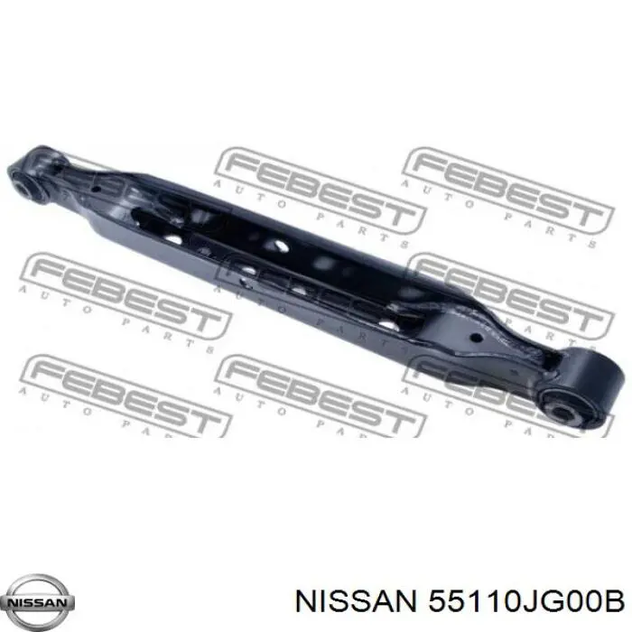 55110JG00B Nissan brazo de suspensión trasero inferior derecho