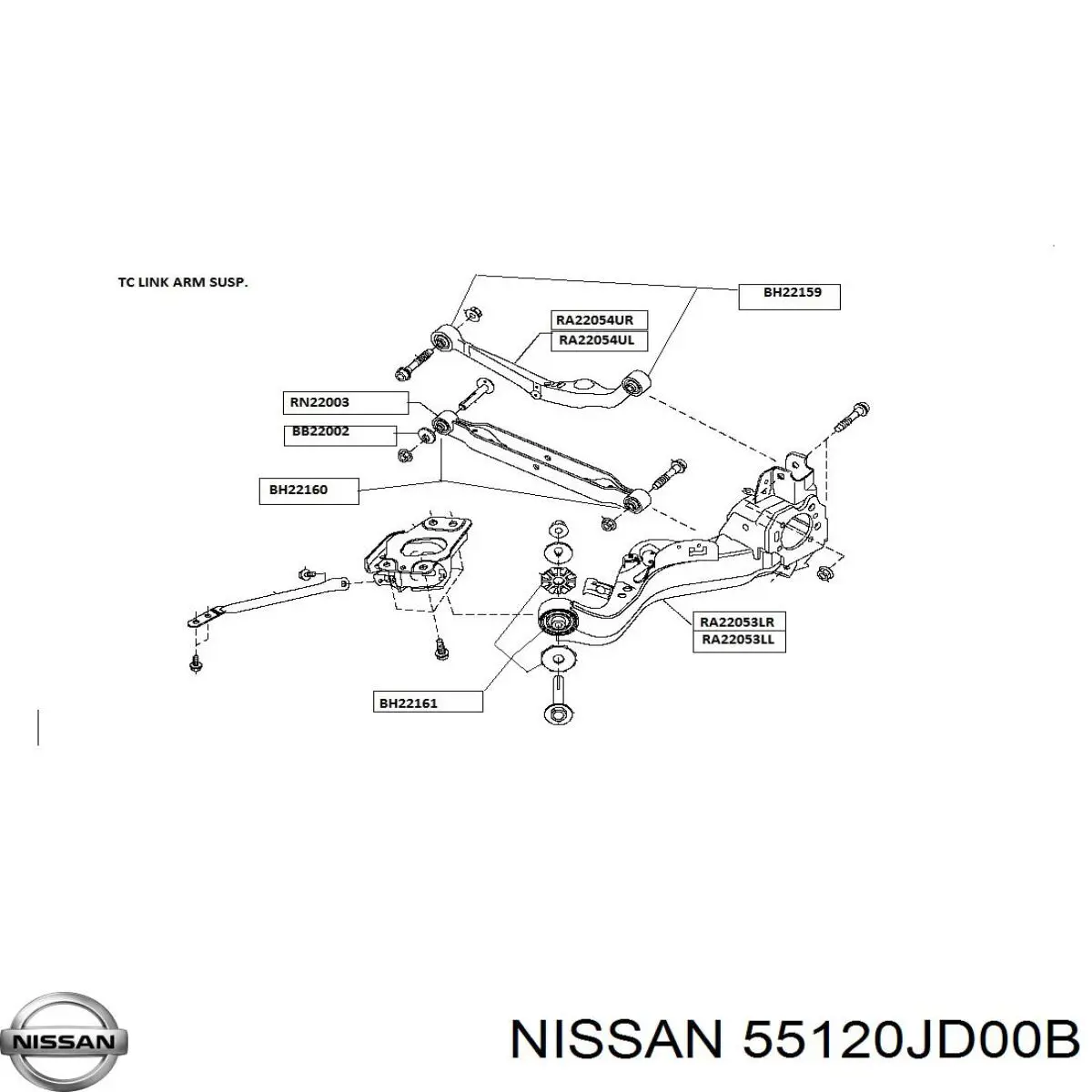 Brazo superior derecho de la suspensión trasera Nissan/Infiniti 55120JD00B precio, desde 62,44 EUR