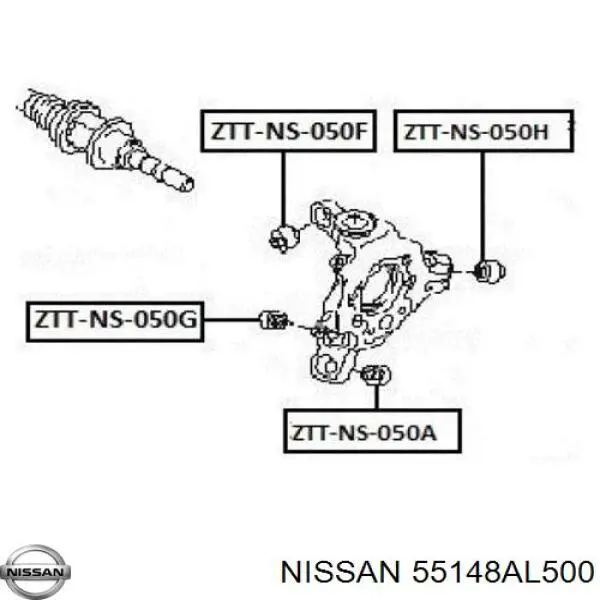 Buje de mangueta trasera Nissan/Infiniti 55148AL500 precio, desde 10,30 EUR