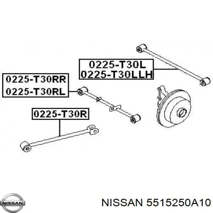 Buje del brazo transversal trasero Nissan/Infiniti 5515250A10 precio, desde 6,94 EUR
