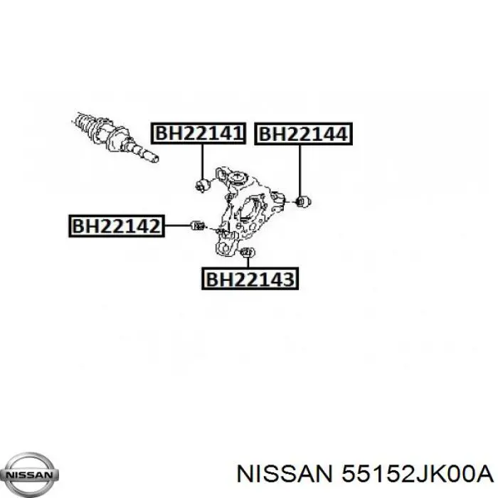Silentblock de mangueta trasera para Nissan Altima 