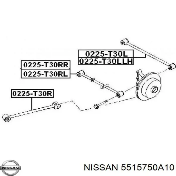 5515750A10 Nissan/Infiniti Buje del brazo transversal trasero